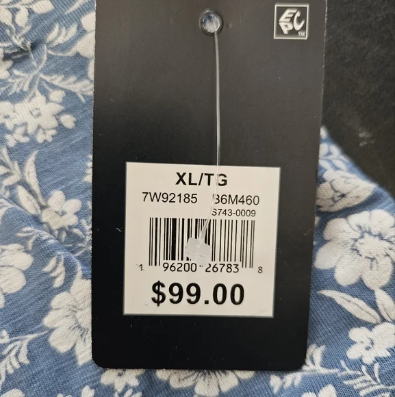 NWT - Lucky Brand Viscose Stretch Blue Floral Smocked Waist Maxi Dress - XL - Picture 10 of 15